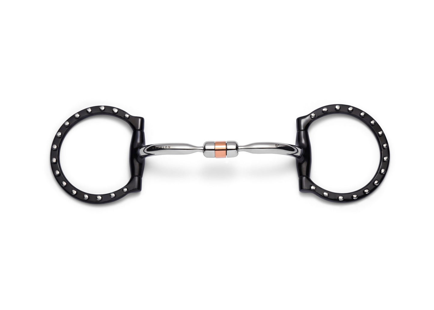 D-Ring Capsule Silver Dotted Snaffle - Cavalon