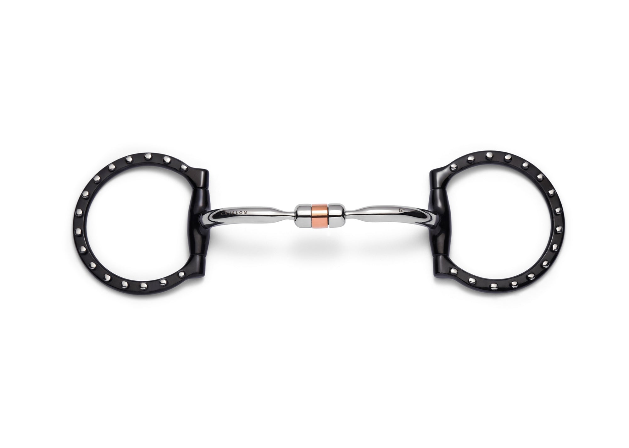 D-Ring Capsule Silver Dotted Snaffle