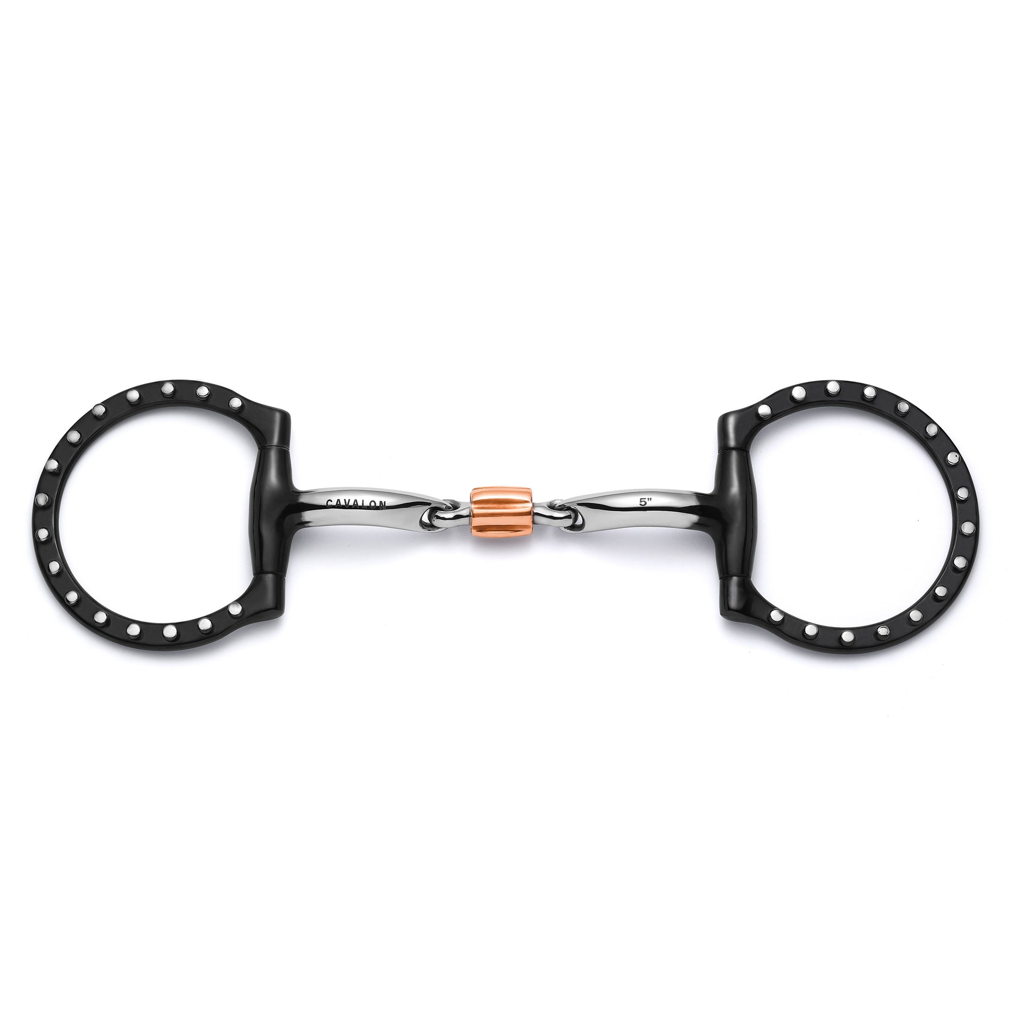 D-Ring 3-Piece Cricket Roller Silver Dotted Snaffle