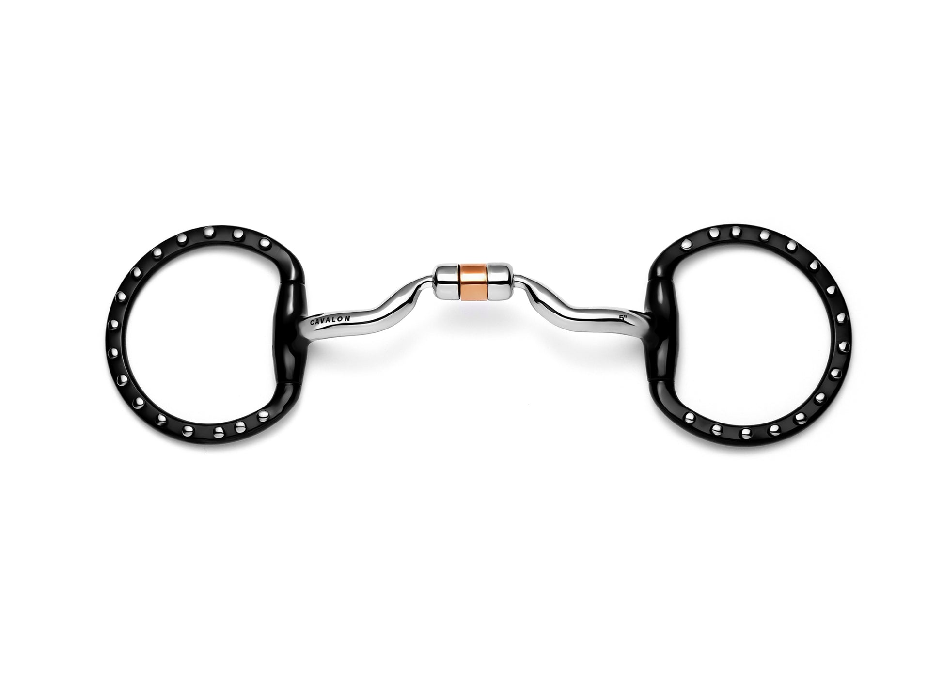 Eggbutt Low Port Capsule Silver Dotted Snaffle - Cavalon