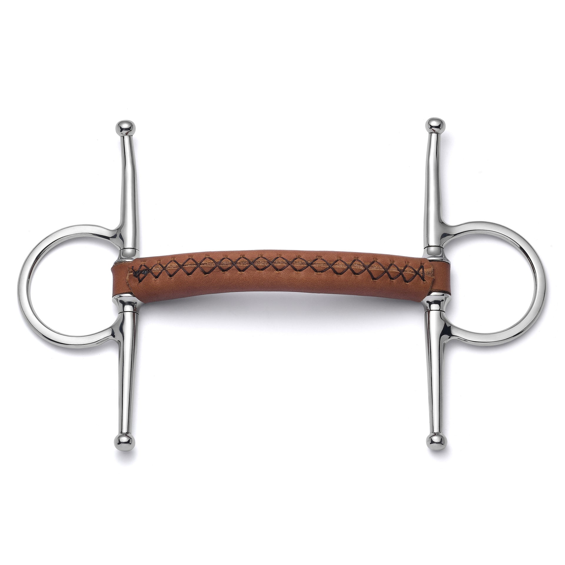 Cavalon Full Cheek Soft Leather Snaffle Bit