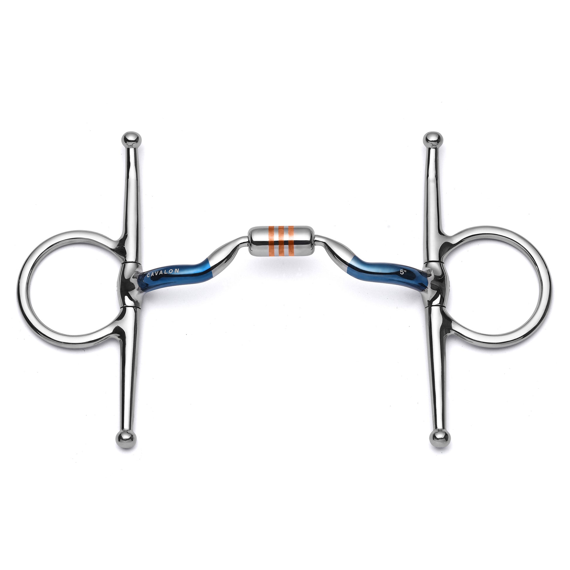 Cavalon Full Cheek Low Port Capsule Sweet Iron Snaffle Bit 