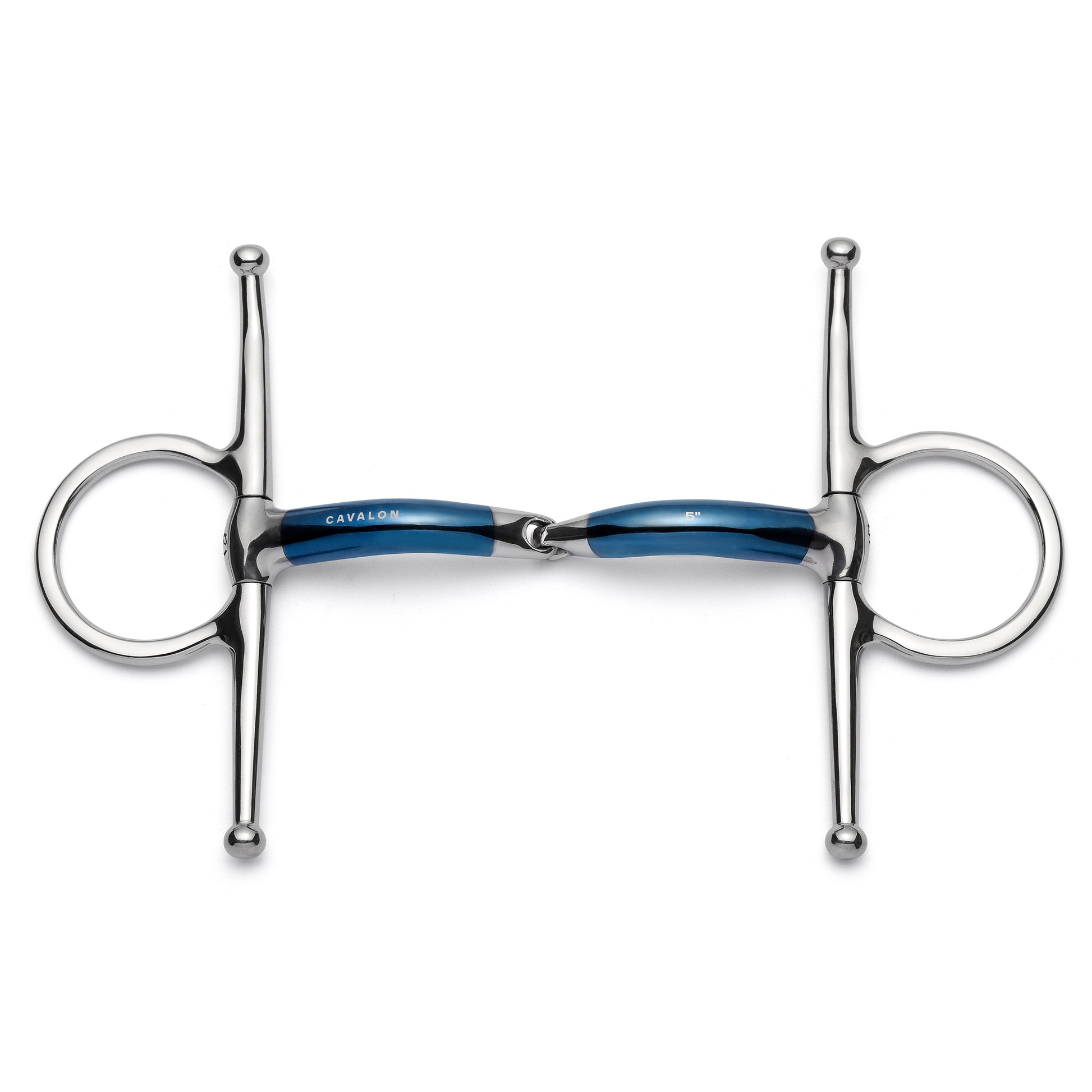 Cavalon Full Cheek Locking Single Joint Sweet Iron Snaffle Bit 