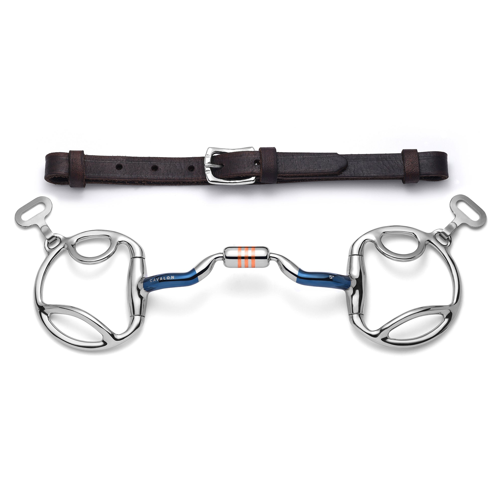 Slotted D-Ring Low Port Capsule Sweet Iron Snaffle