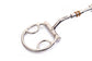 Western D-Ring Barrel Snaffle Bit with Copper Rollers