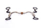 Cavalon Western Silver Dotted Comfort Low Port S Shank with Copper Rollers