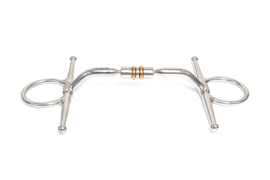 Cavalon Full Cheek Comfort Snaffle with Copper Rollers