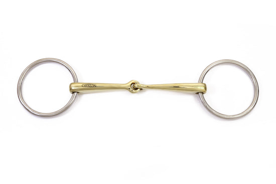 Cavalon Brass Alloy Loose Ring Single Jointed Snaffle Bit