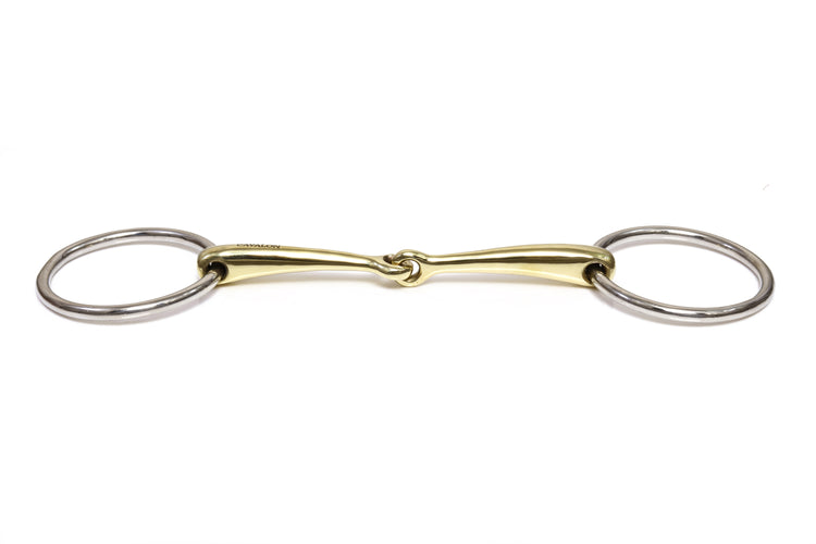 Brass Alloy Loose Ring Single Jointed Snaffle Bit