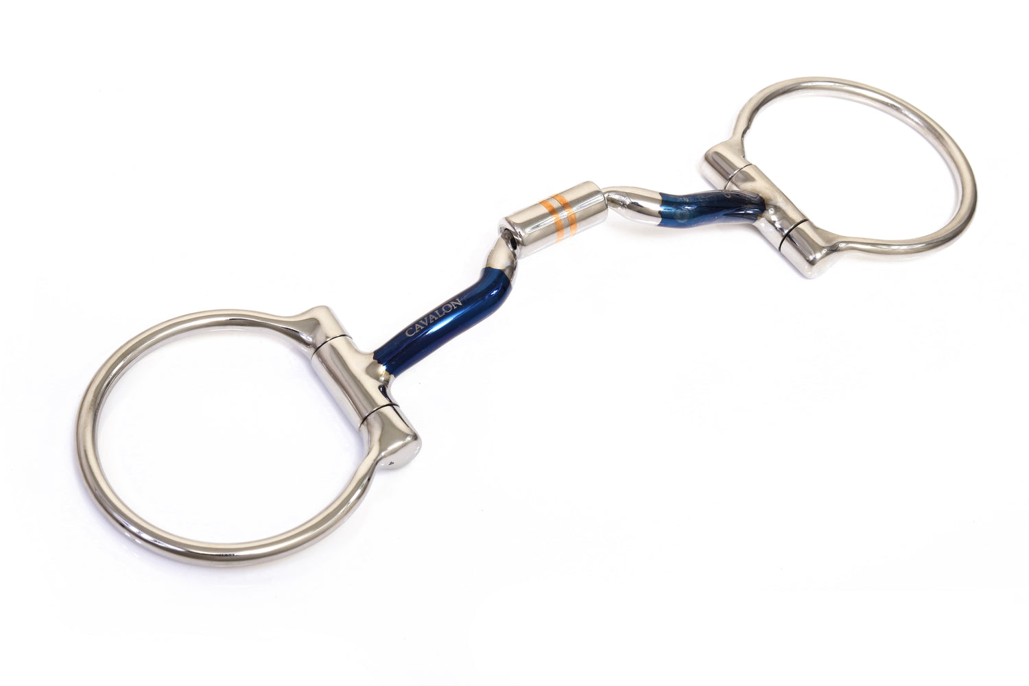 Cavalon D Ring Low Port Sweet Iron Comfort Snaffle Bit with Copper Barrel
