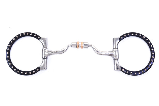 Western Silver Dotted D-Ring Low Port Barrel Snaffle Horse Bit
