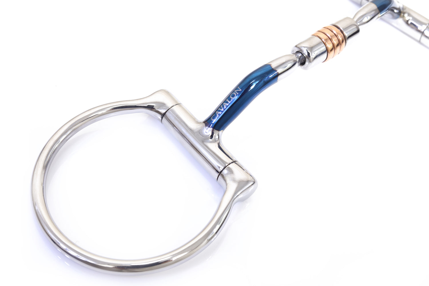 Western D-Ring Sweet Iron Barrel Snaffle Horse Bit with Copper Rollers