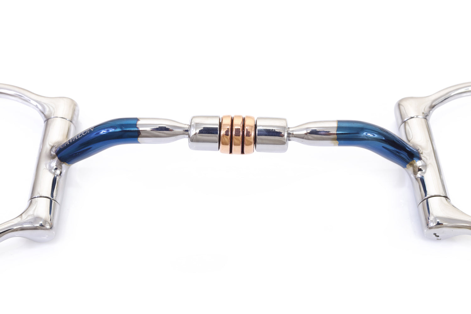 Western D-Ring Sweet Iron Barrel Snaffle Horse Bit with Copper Rollers