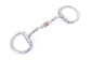 Western Eggbutt Flat Ring Barrel Snaffle Horse Bit with Copper Rollers