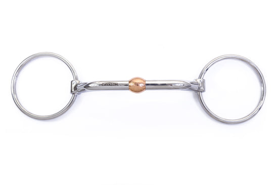 Loose Ring Gaited Snaffle Horse Bit with Copper Bulb
